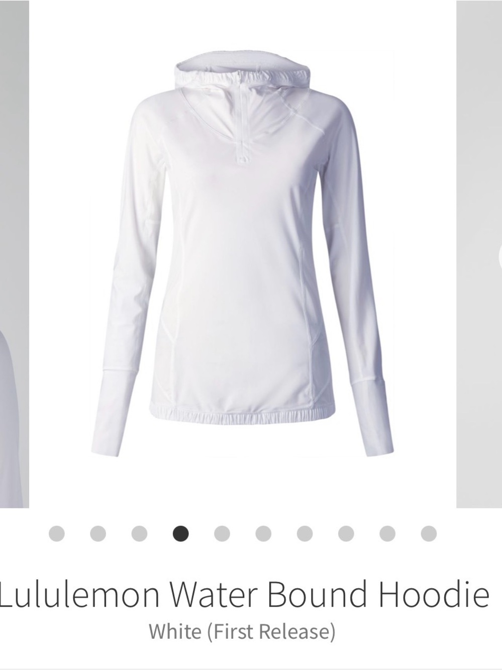 lululemon athletica White Athletic Zip-Front Top